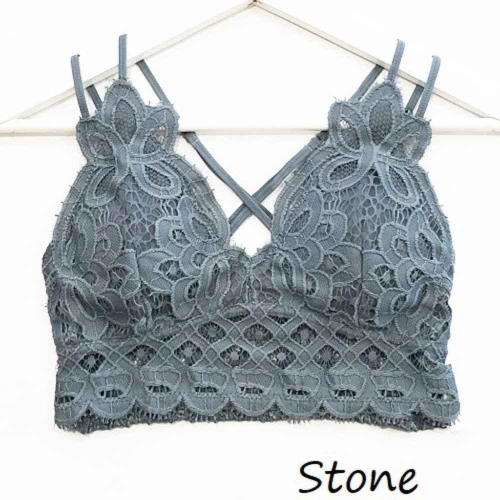 Stone Lace Bralette *ALL ITEMS ARE NEW, FROM MY CLOSED BOUTIQUE* #9208